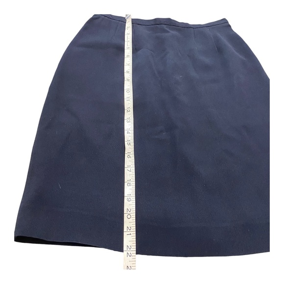 Anne Klein Women Dress Suit Navy Blue Skirt Zipper Lined Size 6 - Picture 9 of 9
